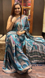 SATIN CREPE SILK SAREE 0102241