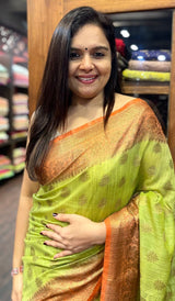 MOONGA TUSSAR SILK SAREE 28092433