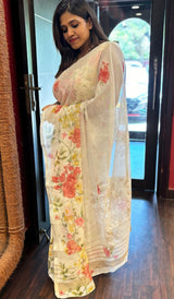 SEMI LINEN SAREE 2204241