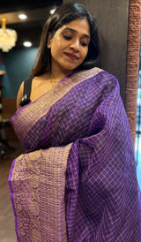CRUSHED ORGANZA SAREE 01042559