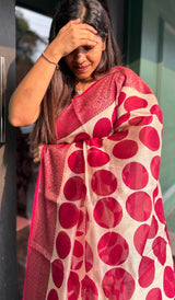 CHANDERI SILK SAREE 01042576