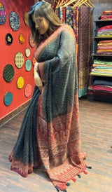 SEMI LINEN SAREE 0103242