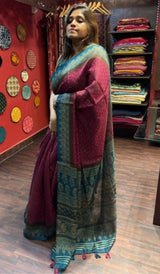 SEMI LINEN SAREE 0103244