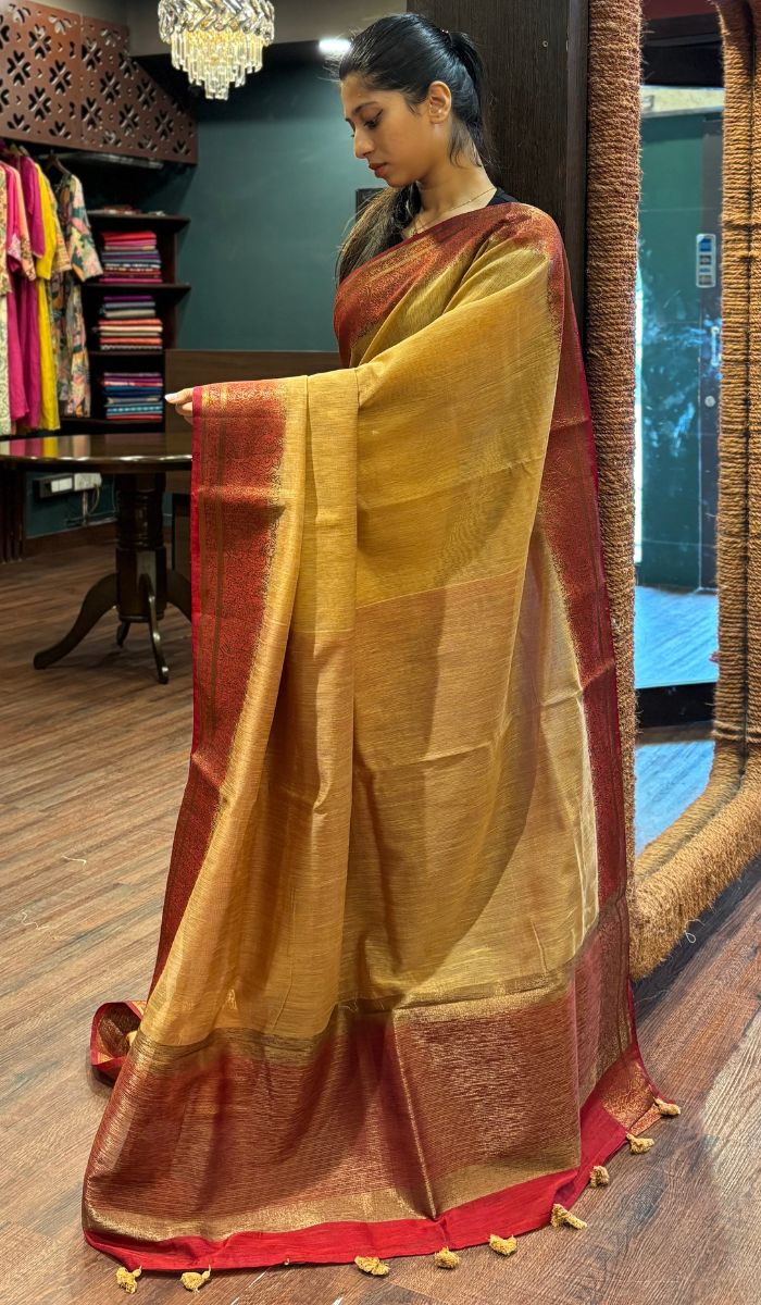 SEMI LINEN SAREE 15092546 – Ashima Fashion Store