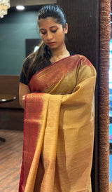 SEMI LINEN SAREE 15092546