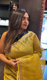 TISSUE LINEN SAREE 1004252