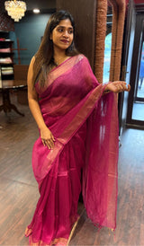 SEMI LINEN SAREE 1812241