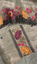 CRUSHED SILK UNSTITCHED SALWAR 0403253