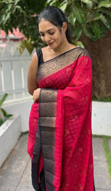 SEMI LINEN SAREE 10112415