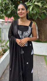 CHIKANKARI UNSTITCHED SALWAR 0803255