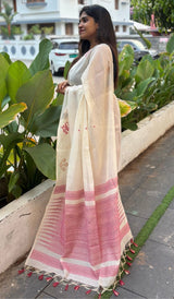 SEMI LINEN SAREE 26032532