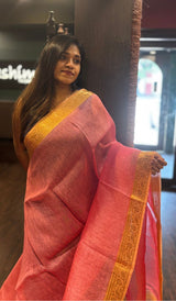 LINEN SAREE 15042525