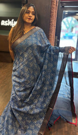 CHANDERI SILK SAREE 02042591