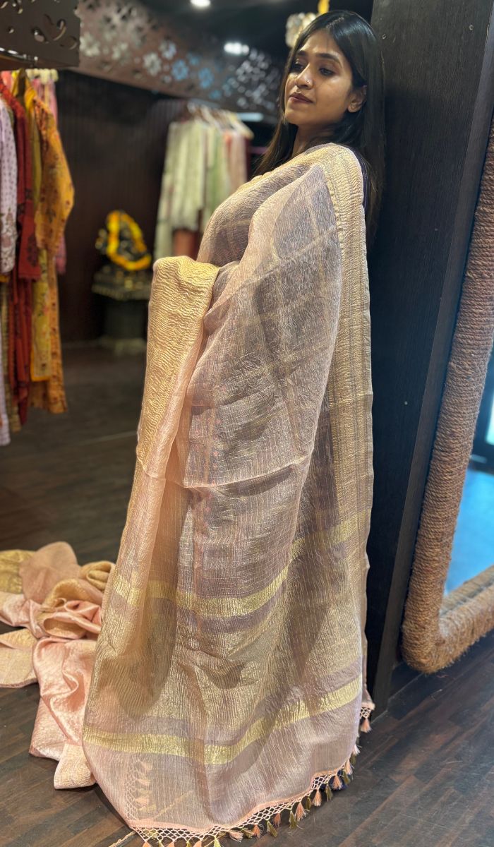 CRUSHED ORGANZA SAREE 2204256 – Ashima Fashion Store