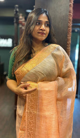 LINEN SILK SAREE 15122431