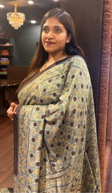 HANDLOOM AJRAK SAREE 220525124