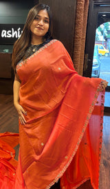 BLENDED ORGANZA SAREE 22052593