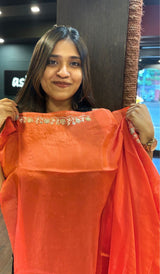 BLENDED ORGANZA SAREE 22052593