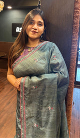 SEMI TUSSAR SAREE 220525154