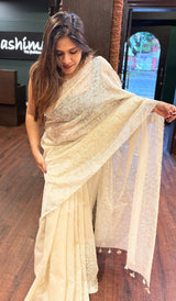 SEMI LINEN SAREE 260525154