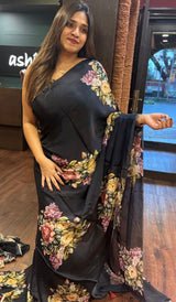 PRINTED GEORGETTE SAREE 2705257