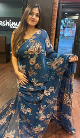 PRINTED GEORGETTE SAREE 1706254