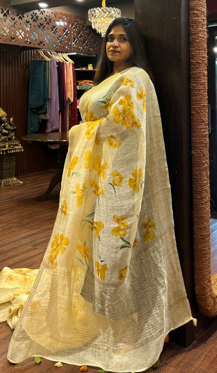 LINEN SAREE 27052513 – Ashima Fashion Store