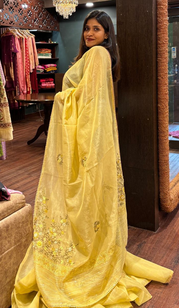 TISSUE ORGANZA SAREE 10072559 – Ashima Fashion Store