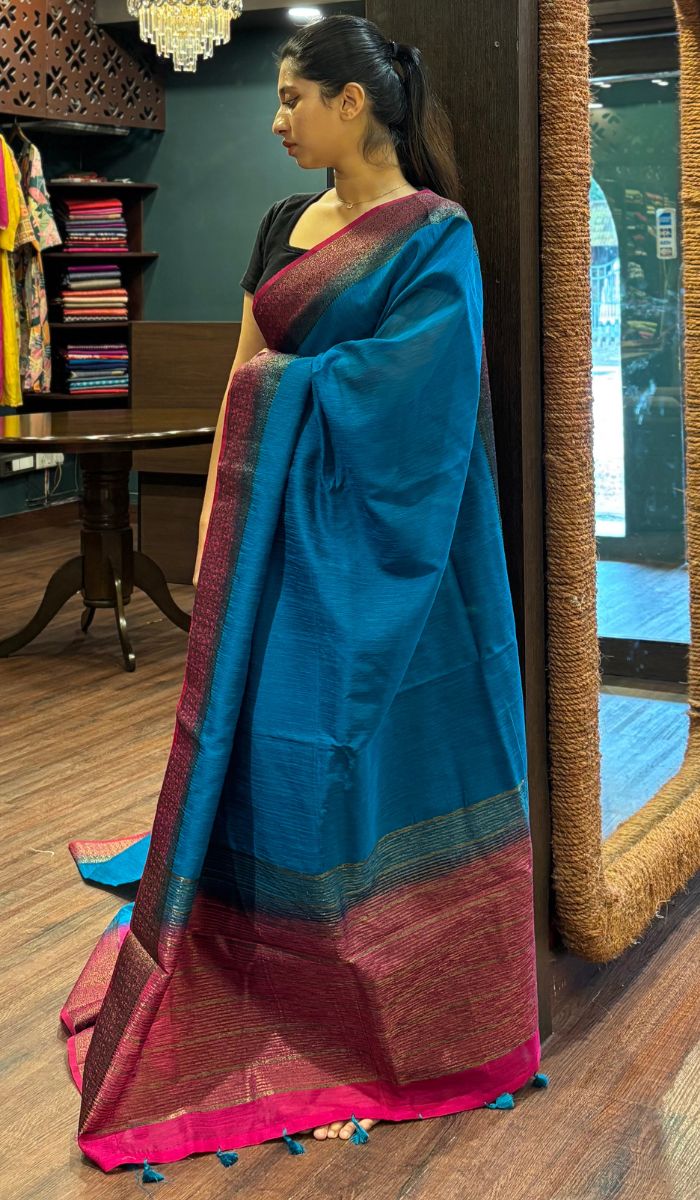 SEMI LINEN SAREE 15092547 – Ashima Fashion Store