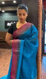 SEMI LINEN SAREE 15092547