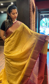 SEMI LINEN SAREE 15092552