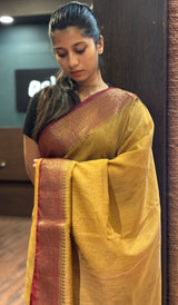 SEMI LINEN SAREE 15092552