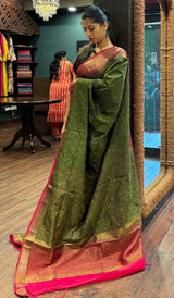 SEMI LINEN SAREE 15092517