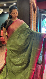 SEMI LINEN SAREE 15092517