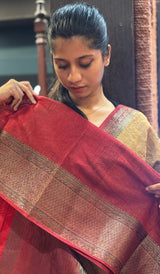 SEMI LINEN SAREE 15092513