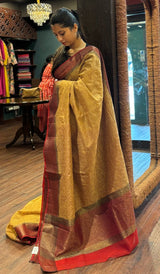 SEMI LINEN SAREE 15092521
