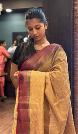 SEMI LINEN SAREE 15092521