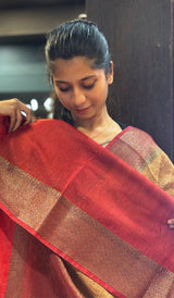 SEMI LINEN SAREE 15092521