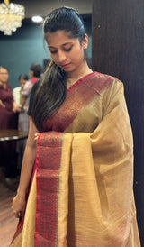 SEMI LINEN SAREE 15092554