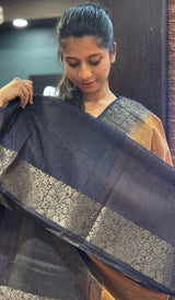 SEMI LINEN SAREE 15092557