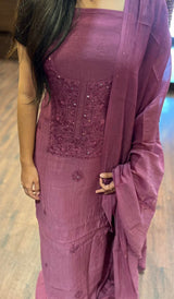 CHIKANKARI UNSTITCHED SALWAR 21112511