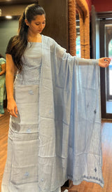 CHIKANKARI UNSTITCHED SALWAR 2111258