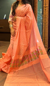 MALAI CHANDERI SAREE 2511255