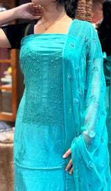 CHIKANKARI UNSTITCHED SALWAR 18122516