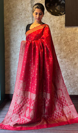 SEMI TUSSAR SILK SAREE 08042529