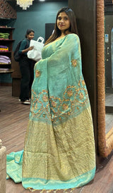 TISSUE LINEN SAREE 21012646