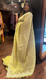 SEMI LINEN SAREE 260525140