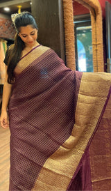 CRUSHED ORGANZA SAREE 2011252