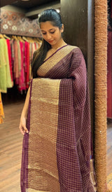 CRUSHED ORGANZA SAREE 2011252