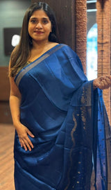 SATIN VISCOSE SILK SAREE 06122515